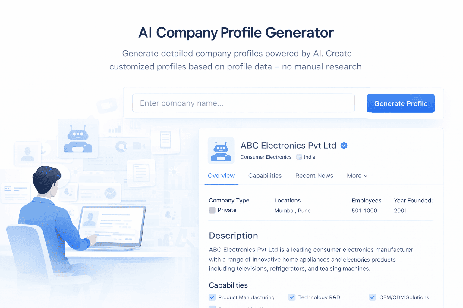 AI Profile Generator Screenshot