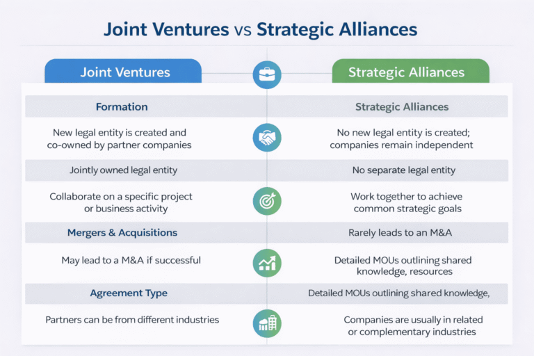Joint Venture vs Strategic Alliance