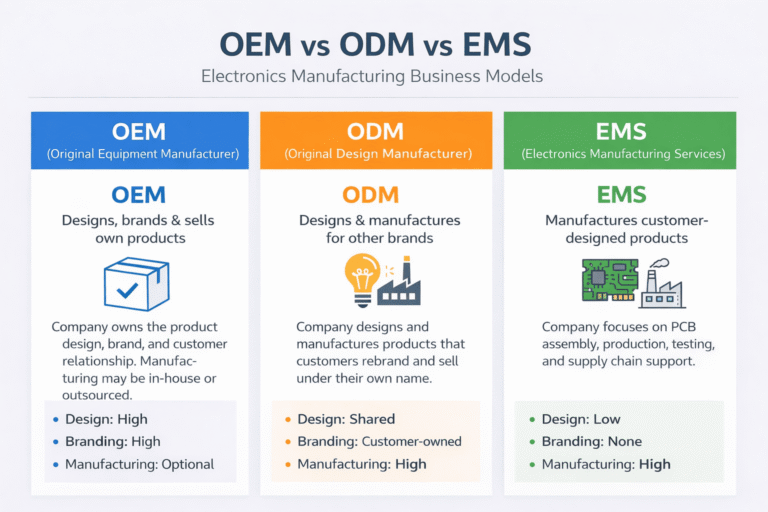OEM vs ODM vs EMS