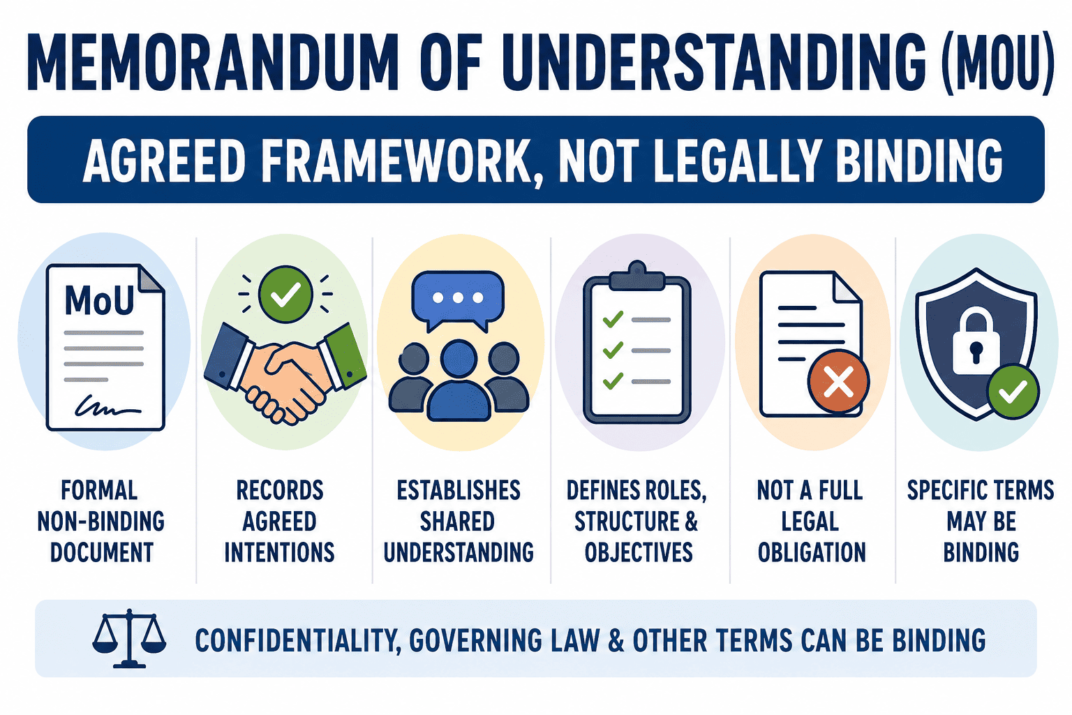 What is a Memorandum of Understanding (MoU), legal and commercial definition