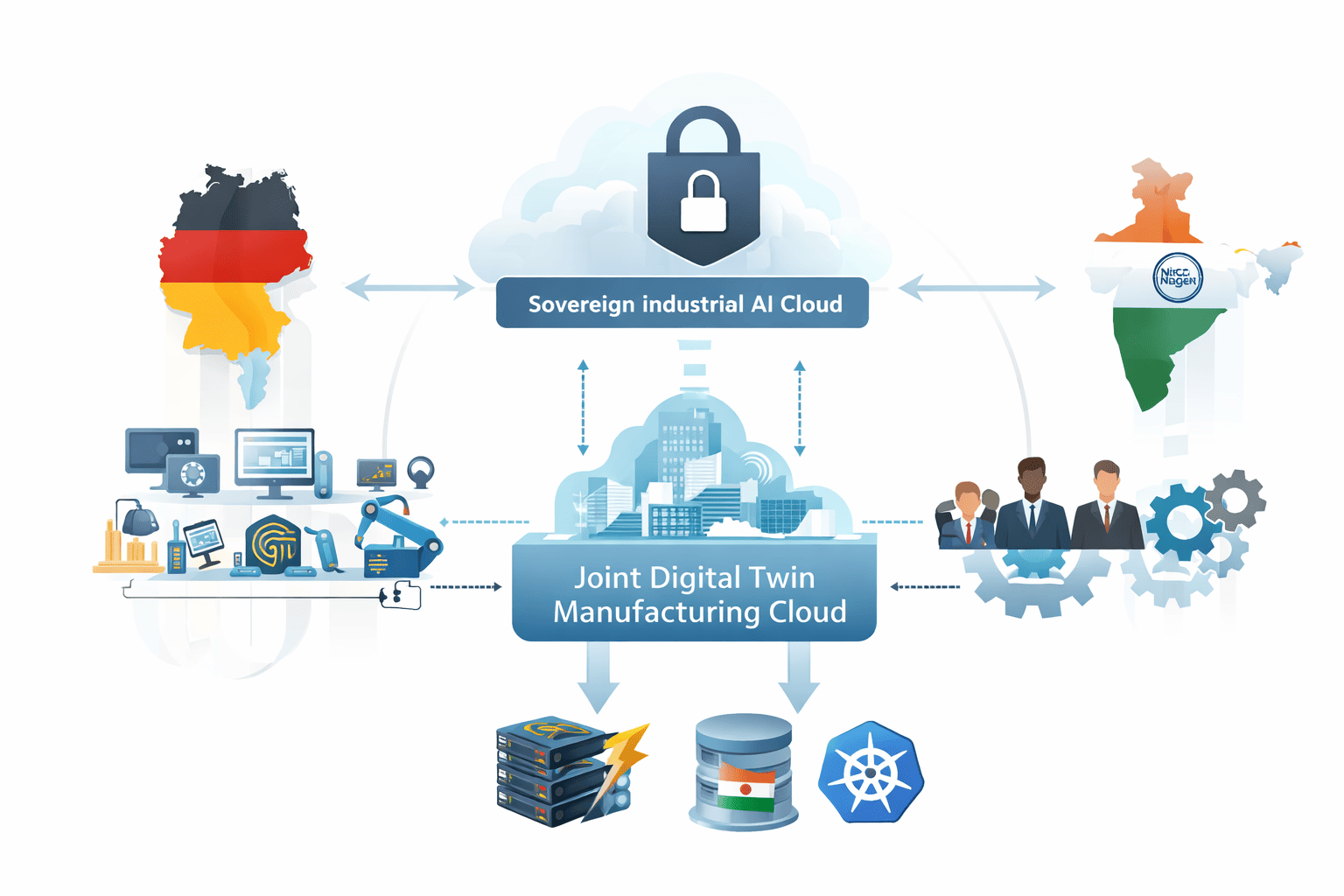 Bosch SDS × NxtGen sovereign industrial AI cloud partnership — digital twins, GPU cloud and Industry 4.0