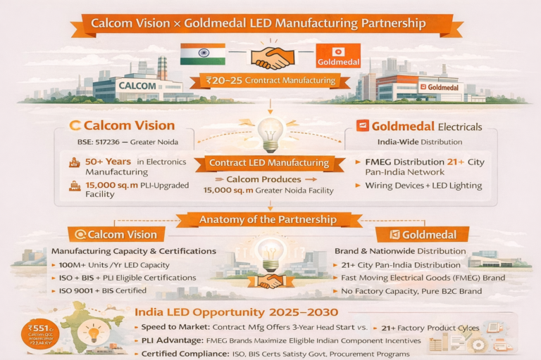 Calcom Goldmedal LED partnership in India