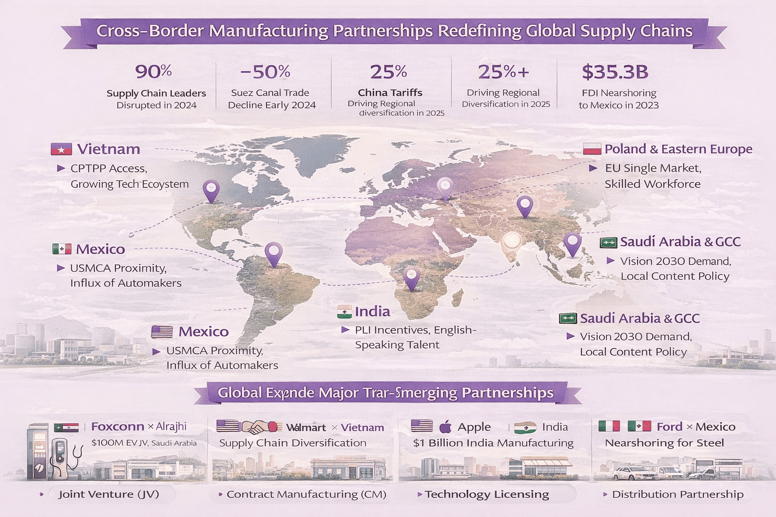 Global manufacturing partnerships and trends