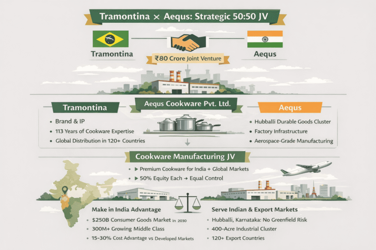 Tramontina and Aequs joint venture infographic