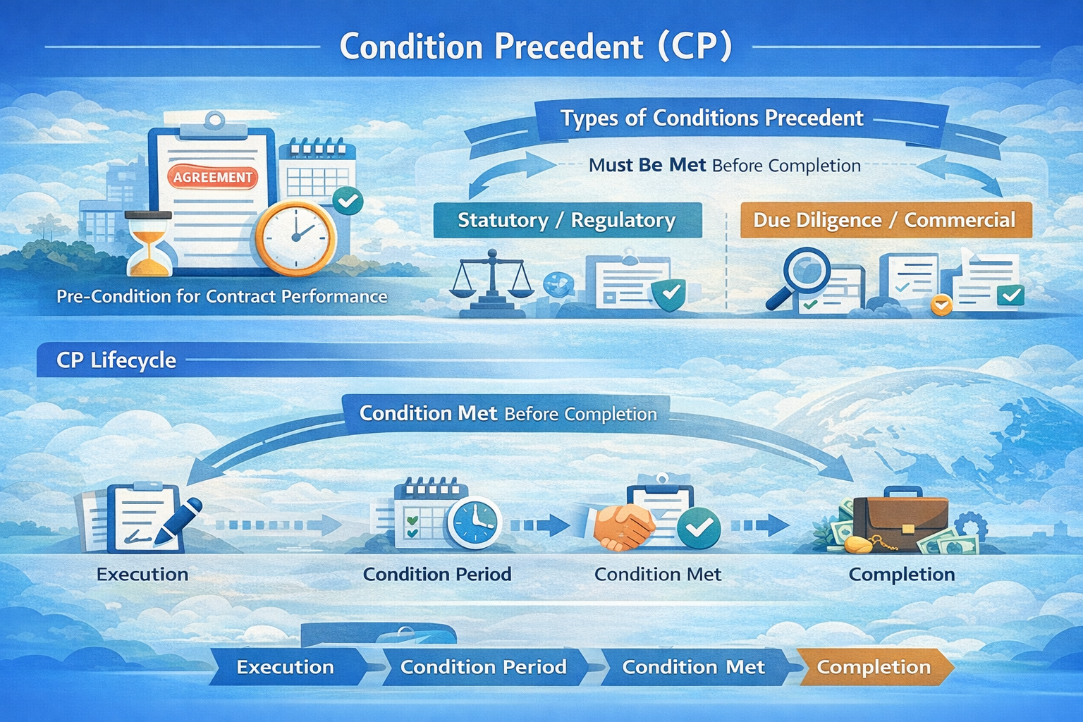 What is a Condition Precedent — legal and commercial definition