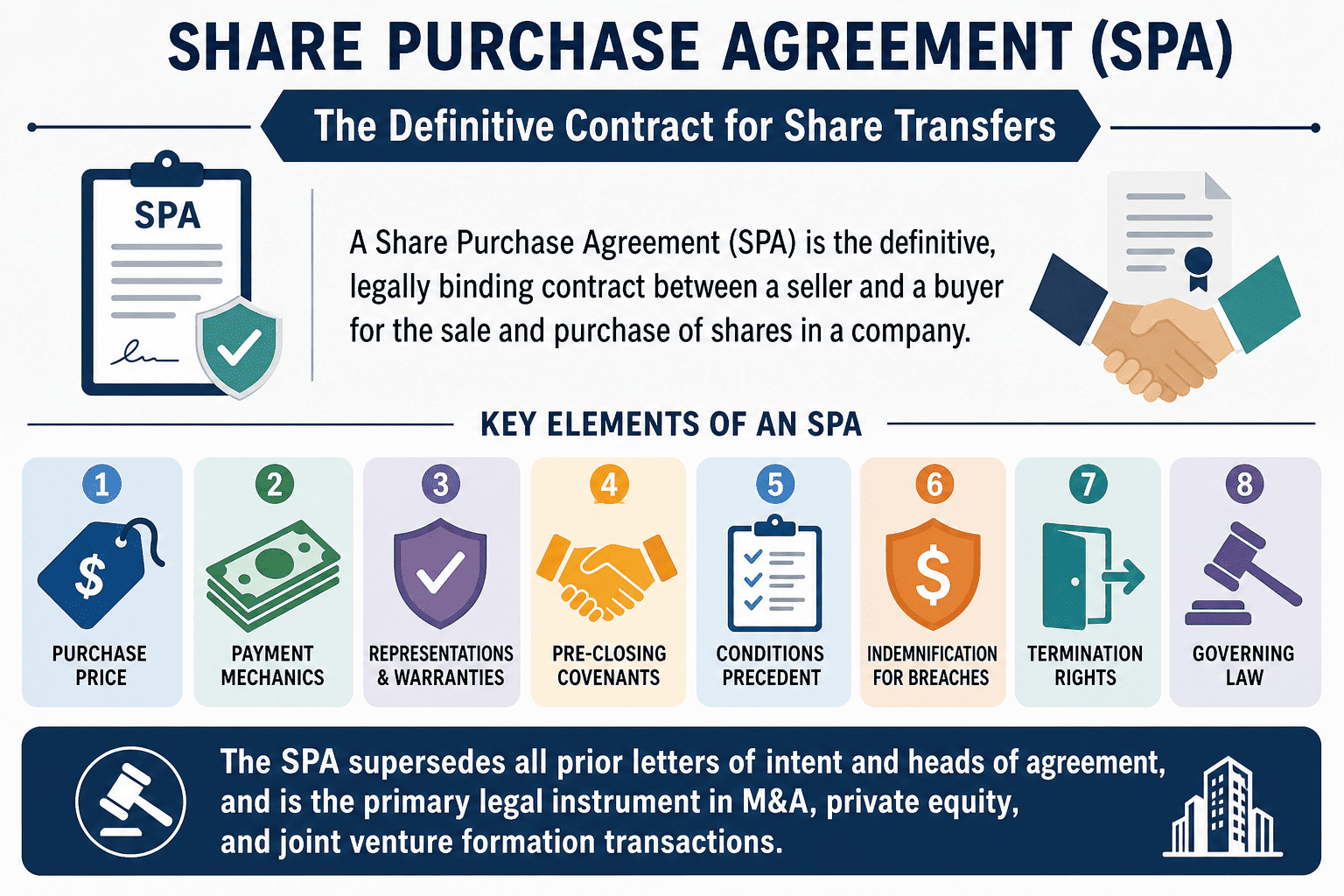 What is a Share Purchase Agreement — definitive contract for share transfers
