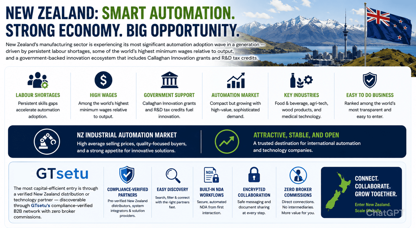 How to Expand Your Manufacturing & Industrial Automation Business to New Zealand