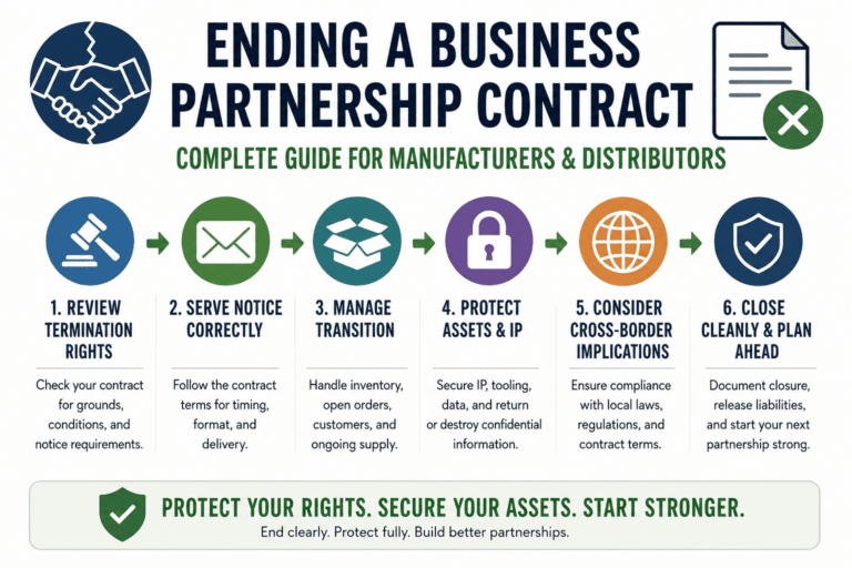 Ending a business partnership contract