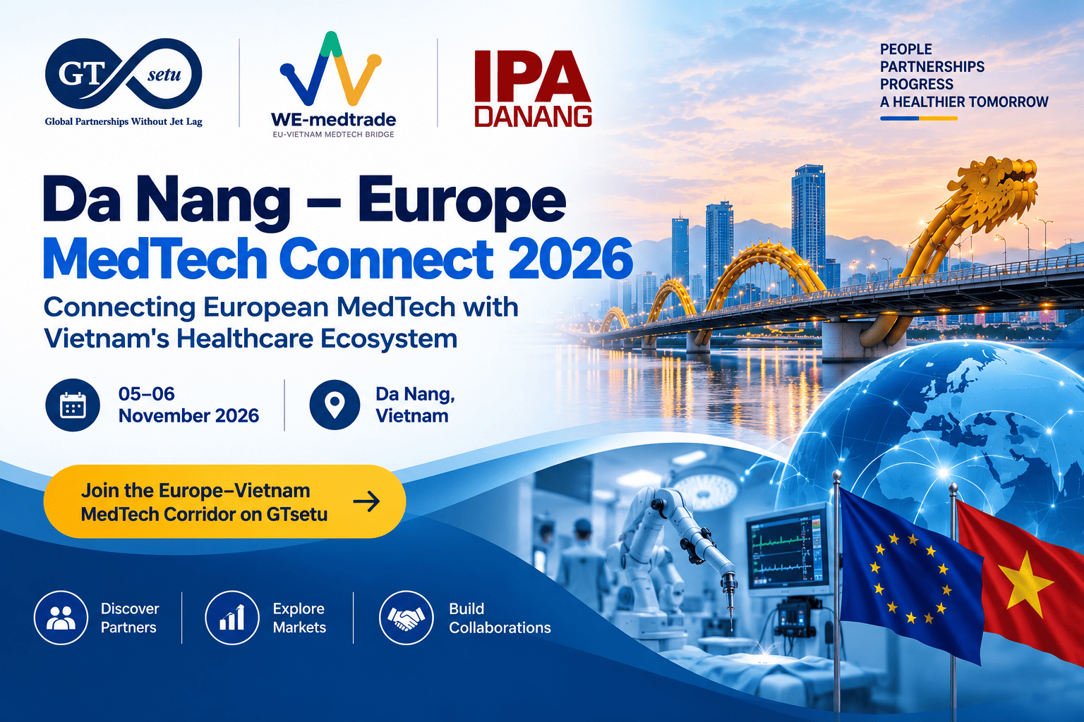 GTsetu, WE-medtrade, and IPA Da Nang partnership, medtech cluster for international collaboration around Da Nang – Europe MedTech Connect 2026