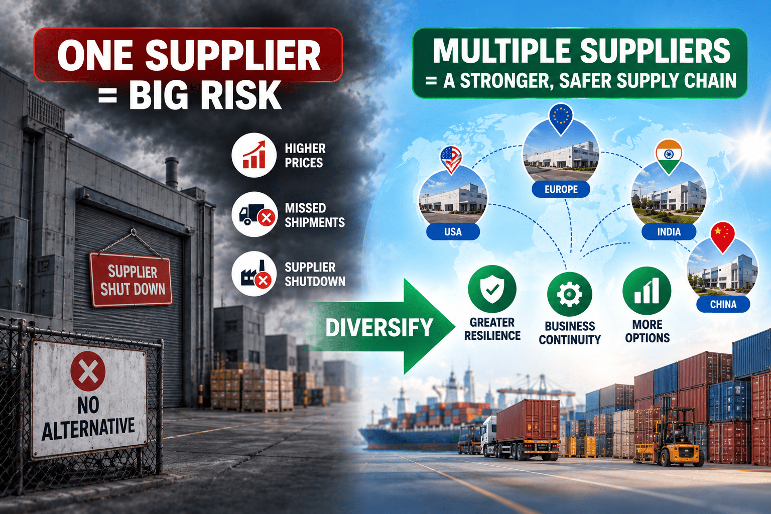 How companies reduce supplier dependency and single-source risk across the supply chain