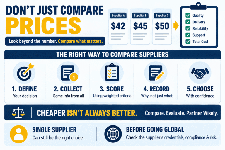 How Do You Compare Multiple Suppliers Before Choosing One