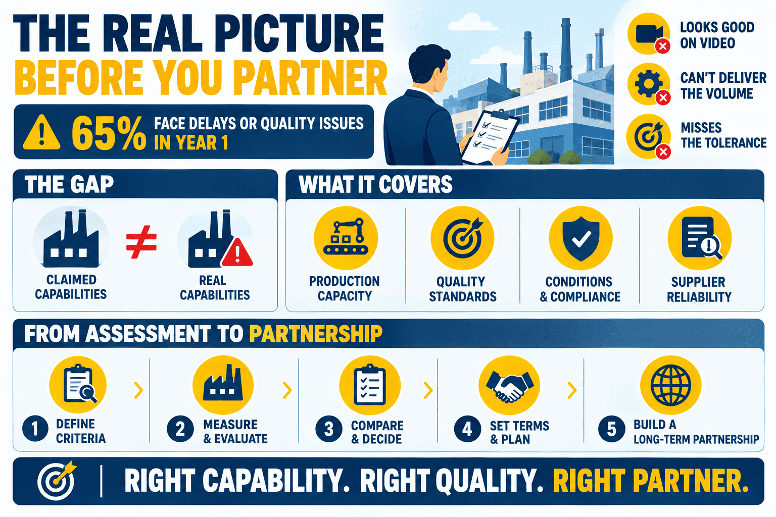 Manufacturing capability assessment framework covering capacity, technology, and quality systems