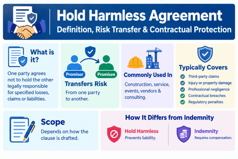 hold harmless agreement (HHA)